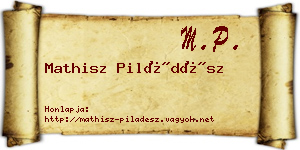 Mathisz Piládész névjegykártya